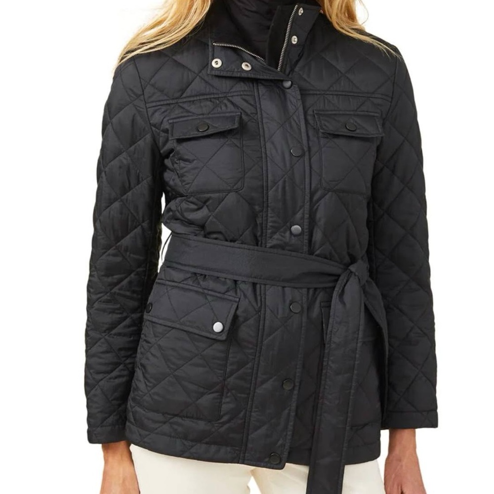 J McLaughlin Slayton Quilted Navy Coat